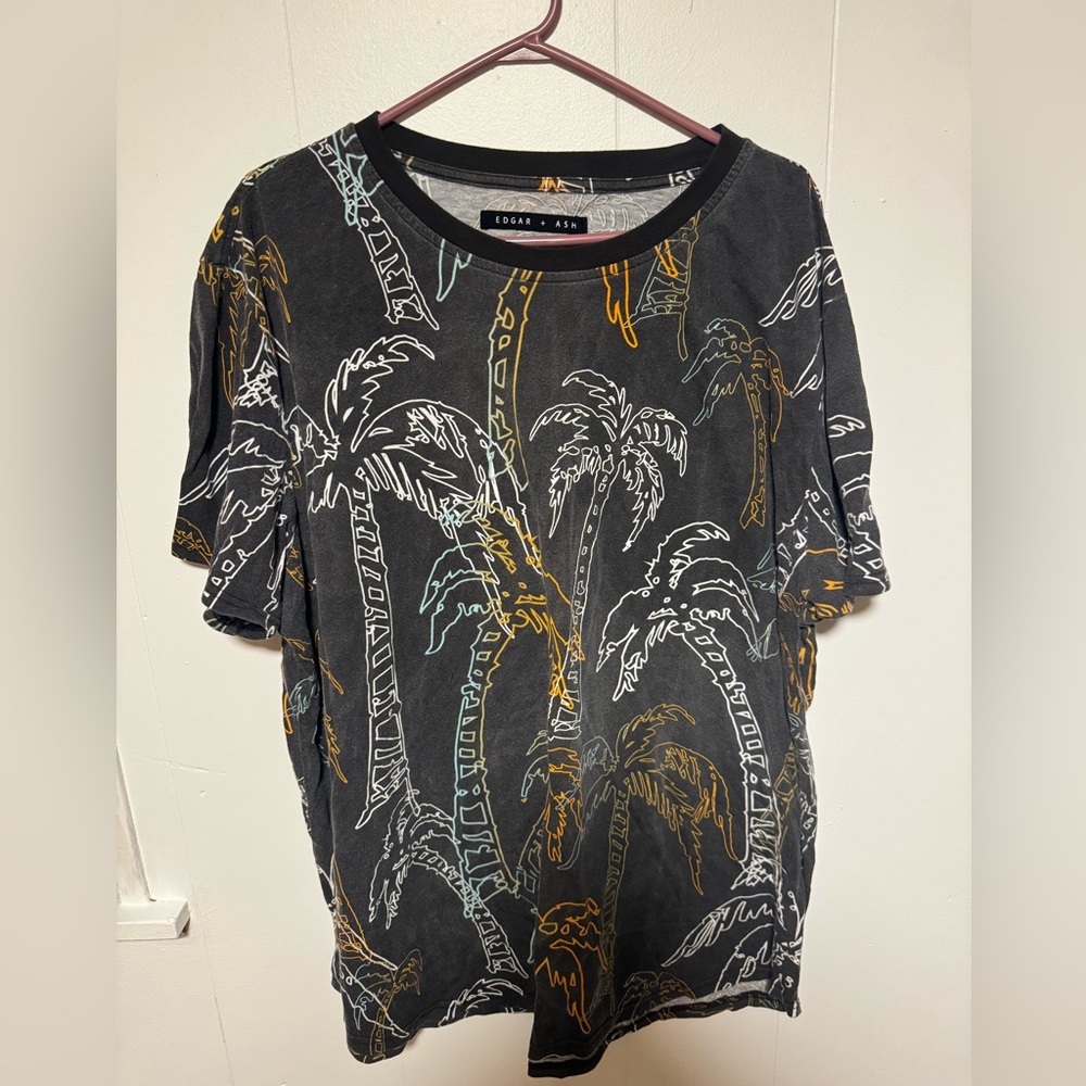 Men palm tree t shirt XXL
